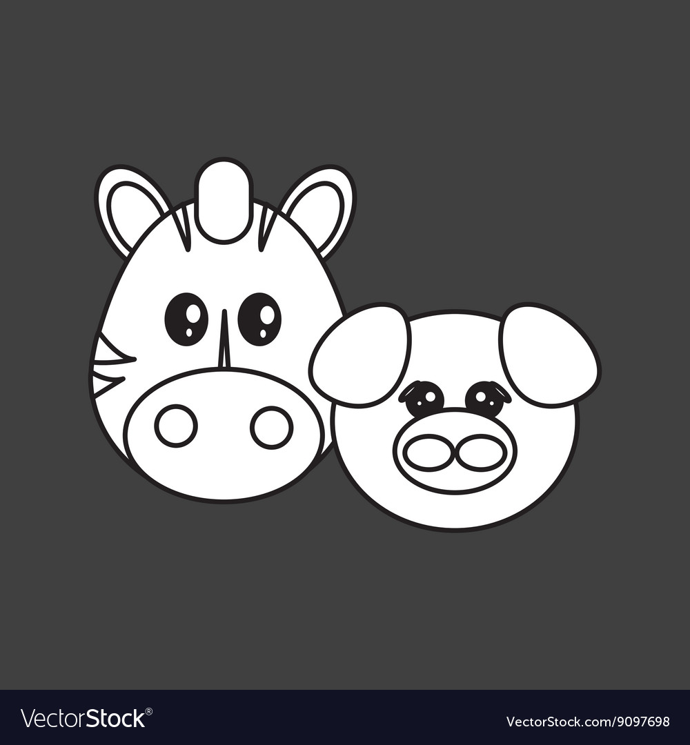 Animal face design cartoon icon