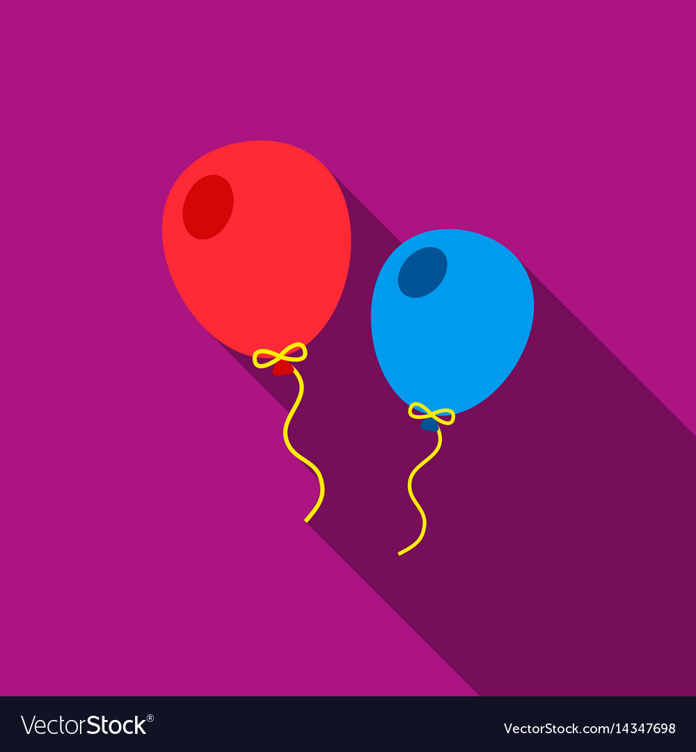 Balloon flate icon for web