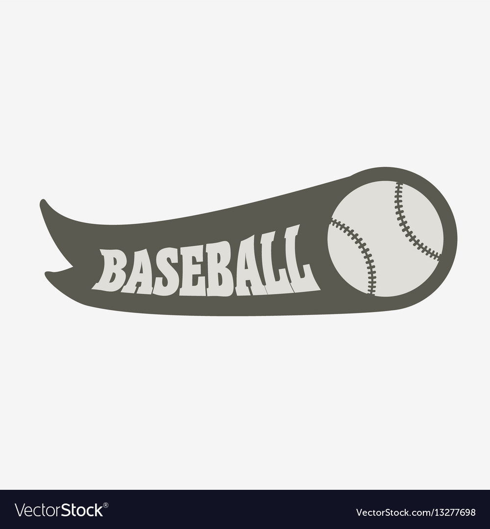 Baseball logo badge or label design concept