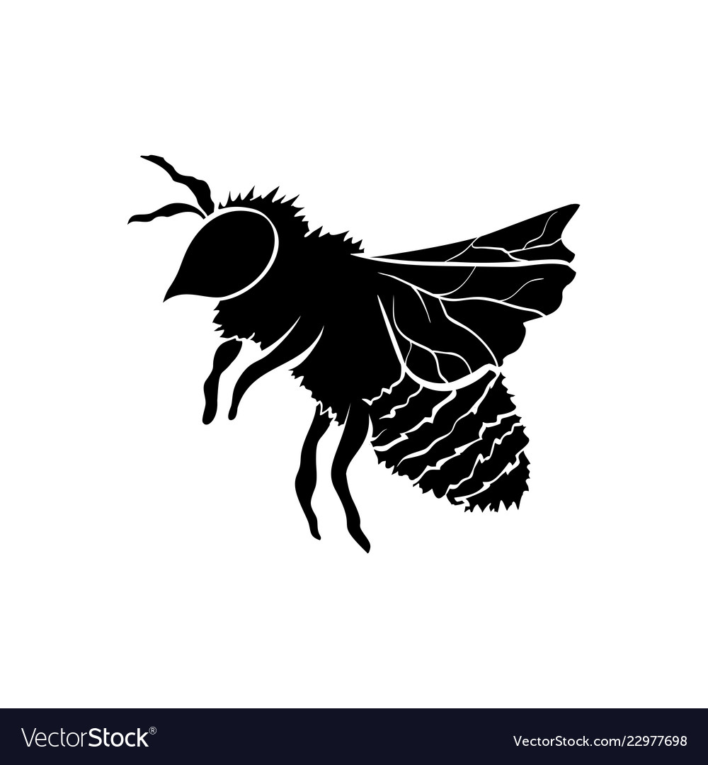 Bee Silhouette Vector Designs - FreePatternsArea