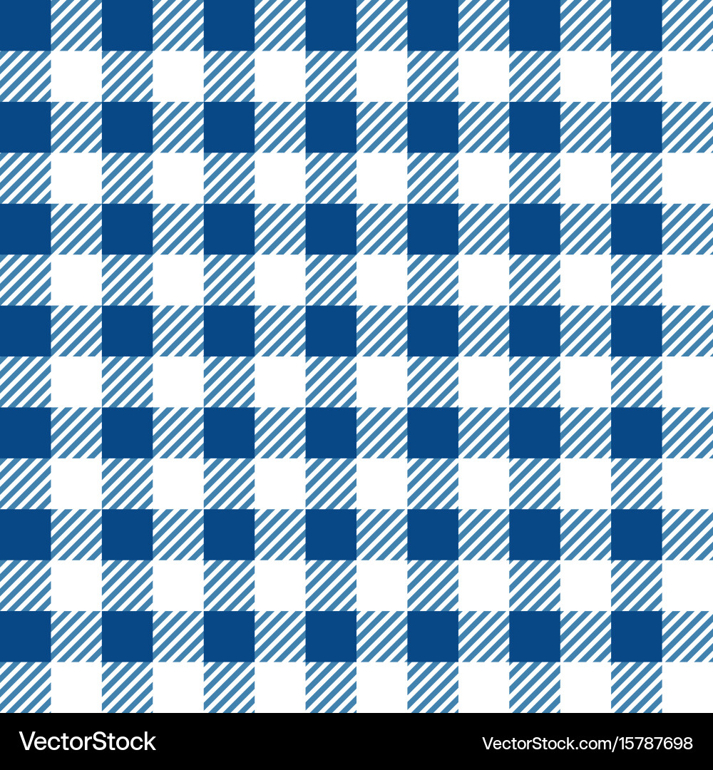 Blue lumberjack seamless pattern Royalty Free Vector Image