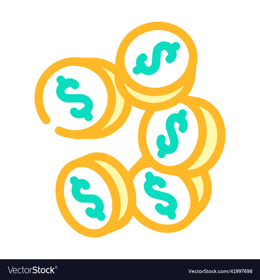 Coins money color icon