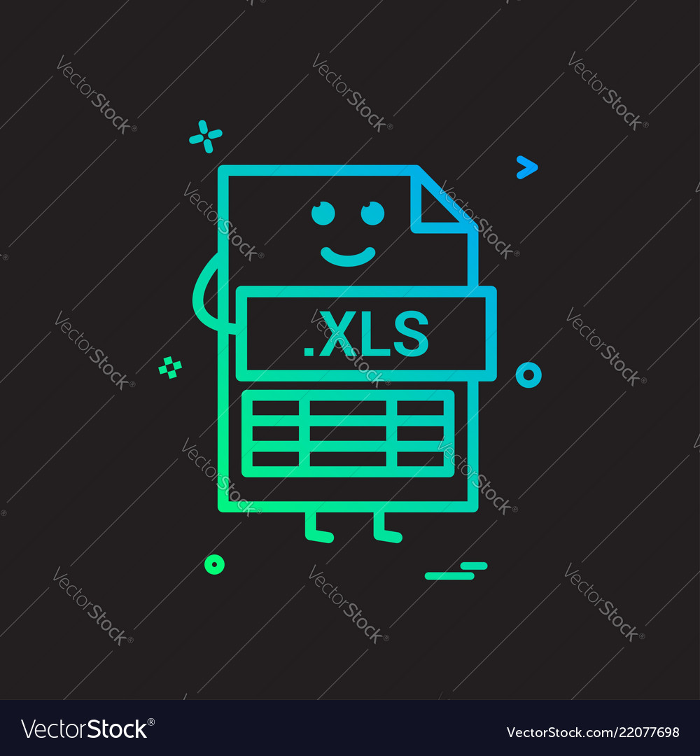 Computer xls Datei Format Typ Icon Design