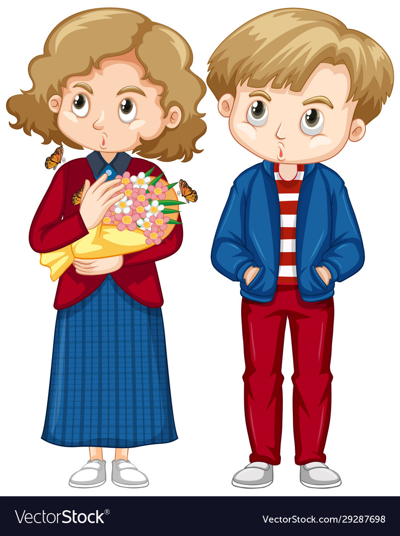 red and blue clothes