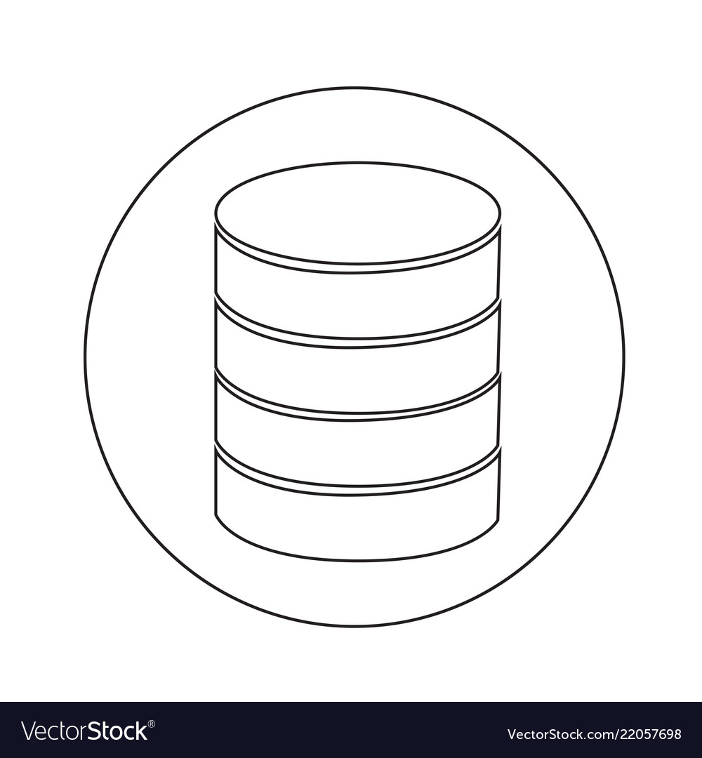 Database icon design vector image Database icon design