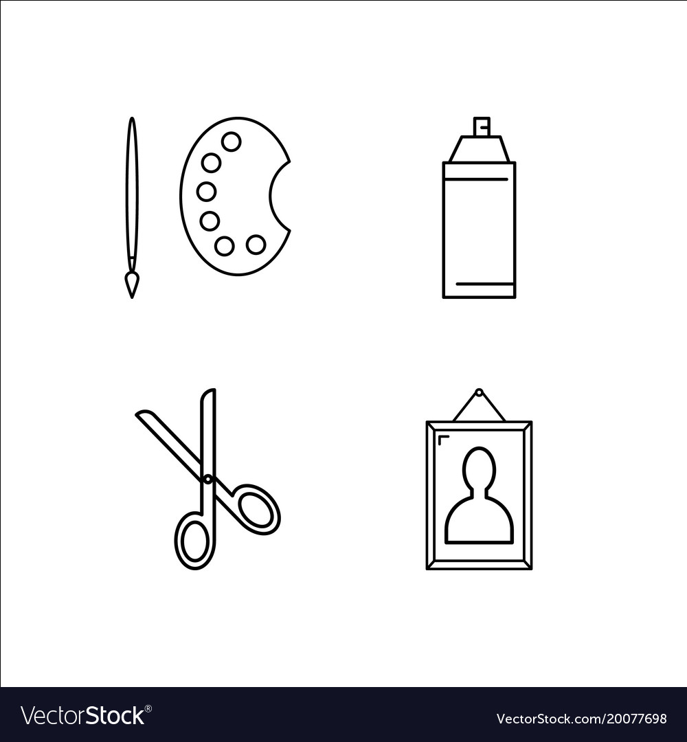 Design and studio simple linear icon setsimple
