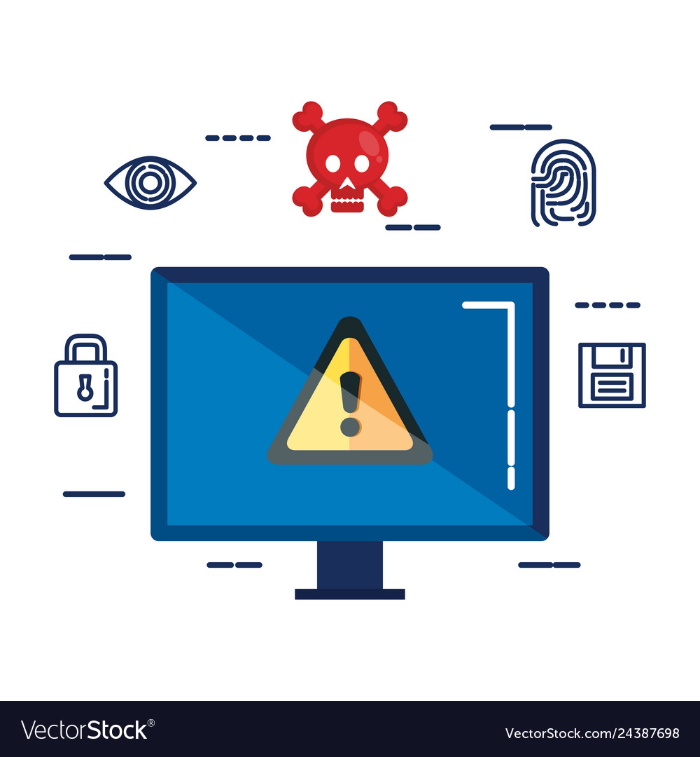 Desktop with security set icons