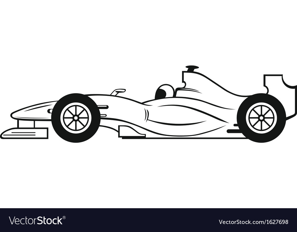 Formula Racing Car Royalty Free Vector Image