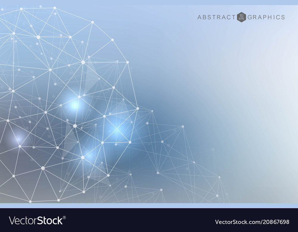 Geometric abstract background with connected line vector image Geometric abstract background with connected line