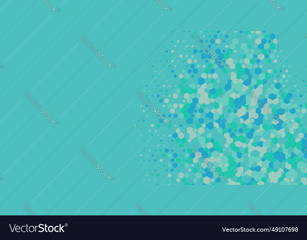 Geometric multi size hexagon with color
