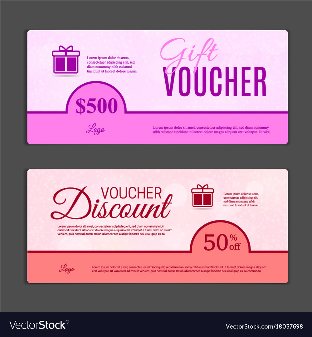 Gift voucher template can be use for shopping Vector Image