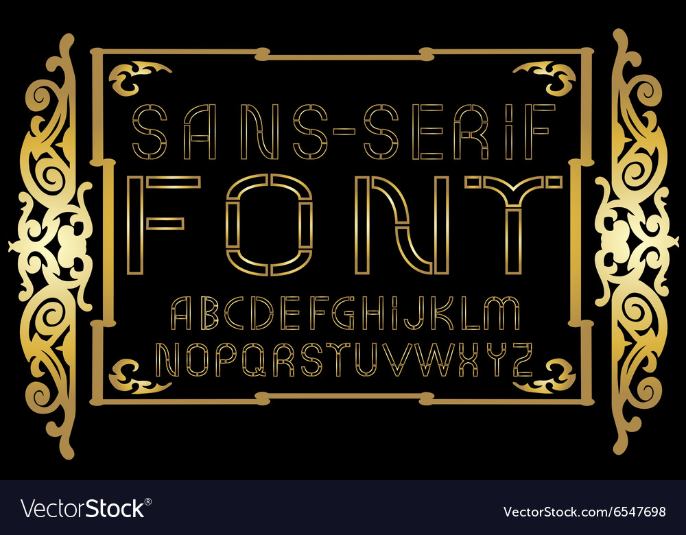 Golden sans-serif moderne Schrift