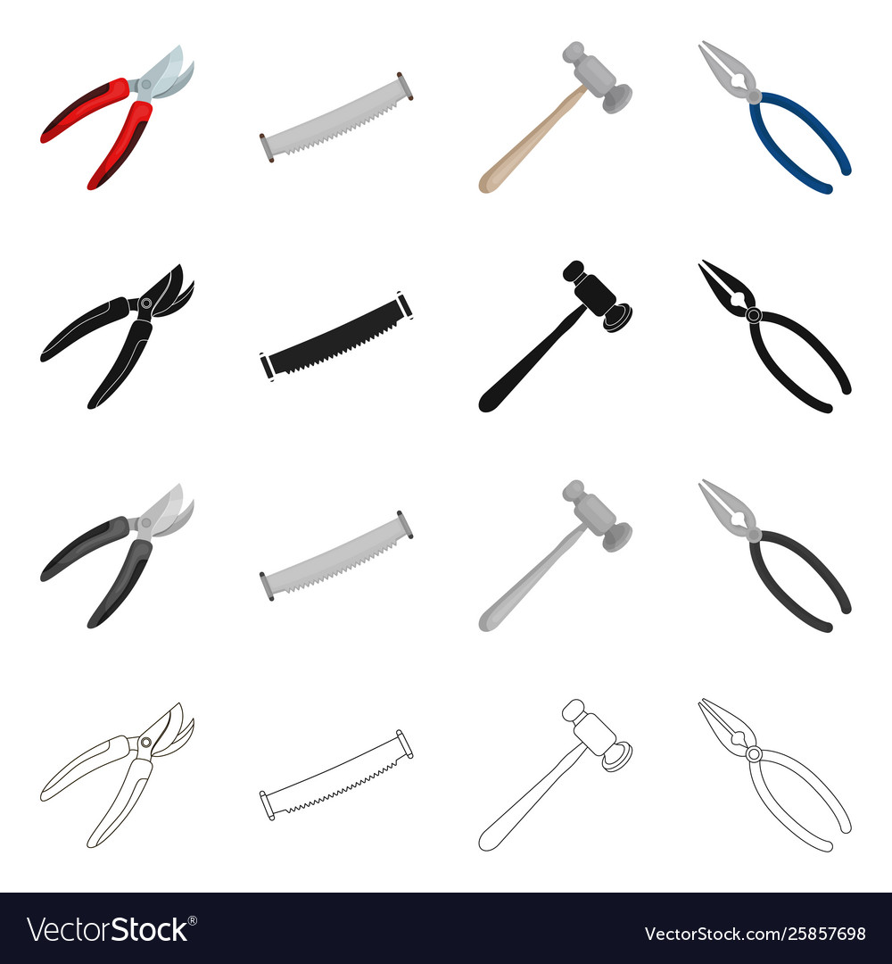 Isolated object tool and construction icon