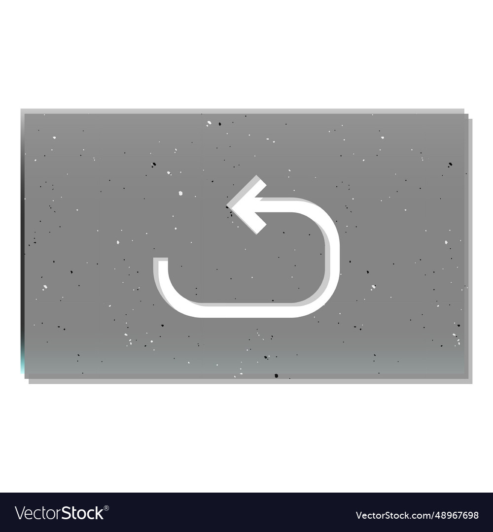 Repeat button rectangle icon vector image Repeat button rectangle icon