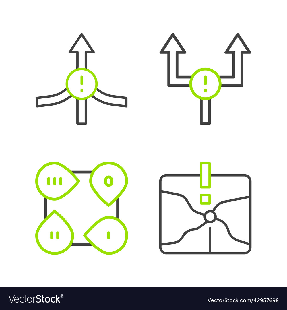 Set line intersection point infographic element vector image Set line intersection point infographic element
