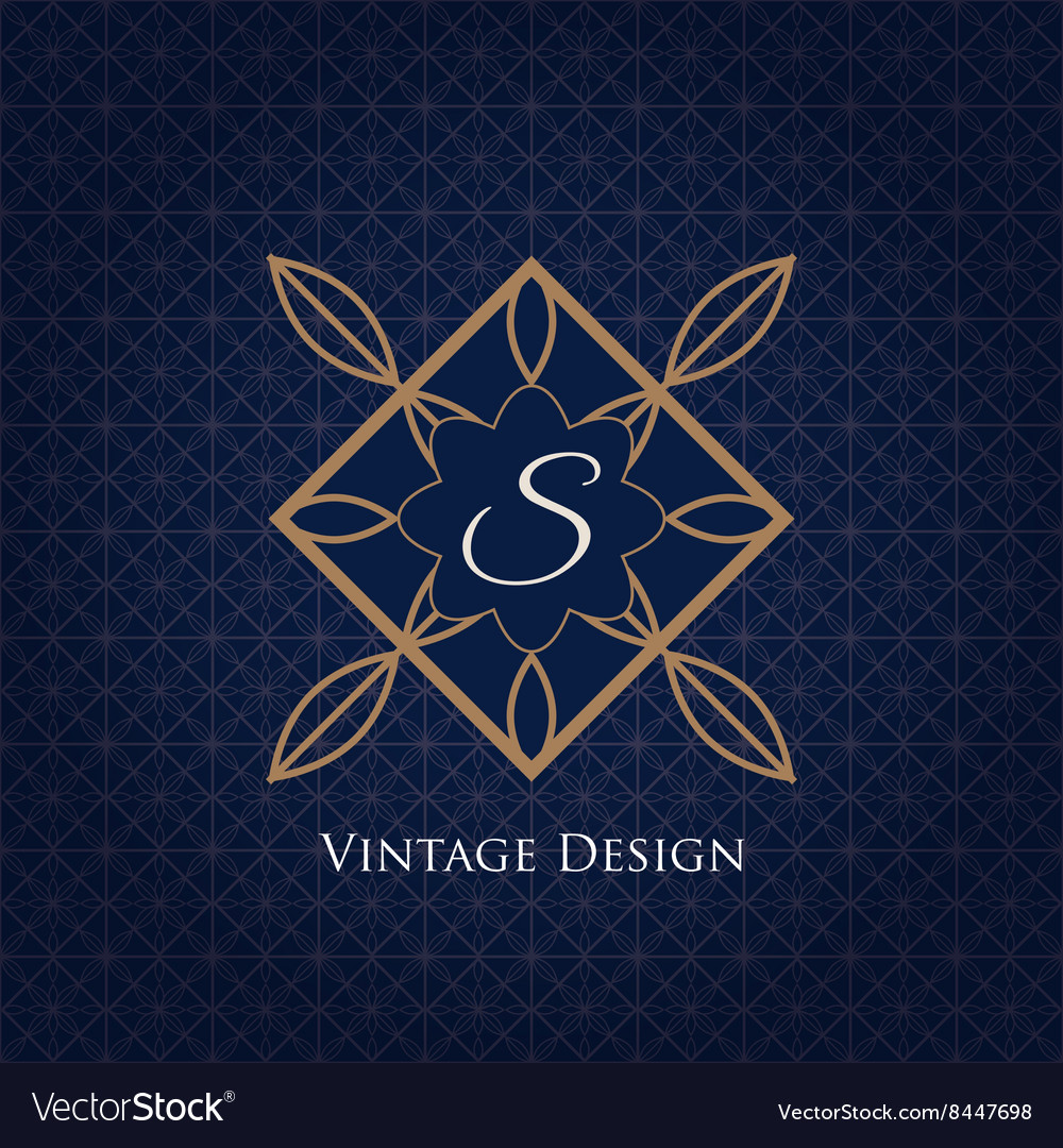 Simple and elegant monogram design template
