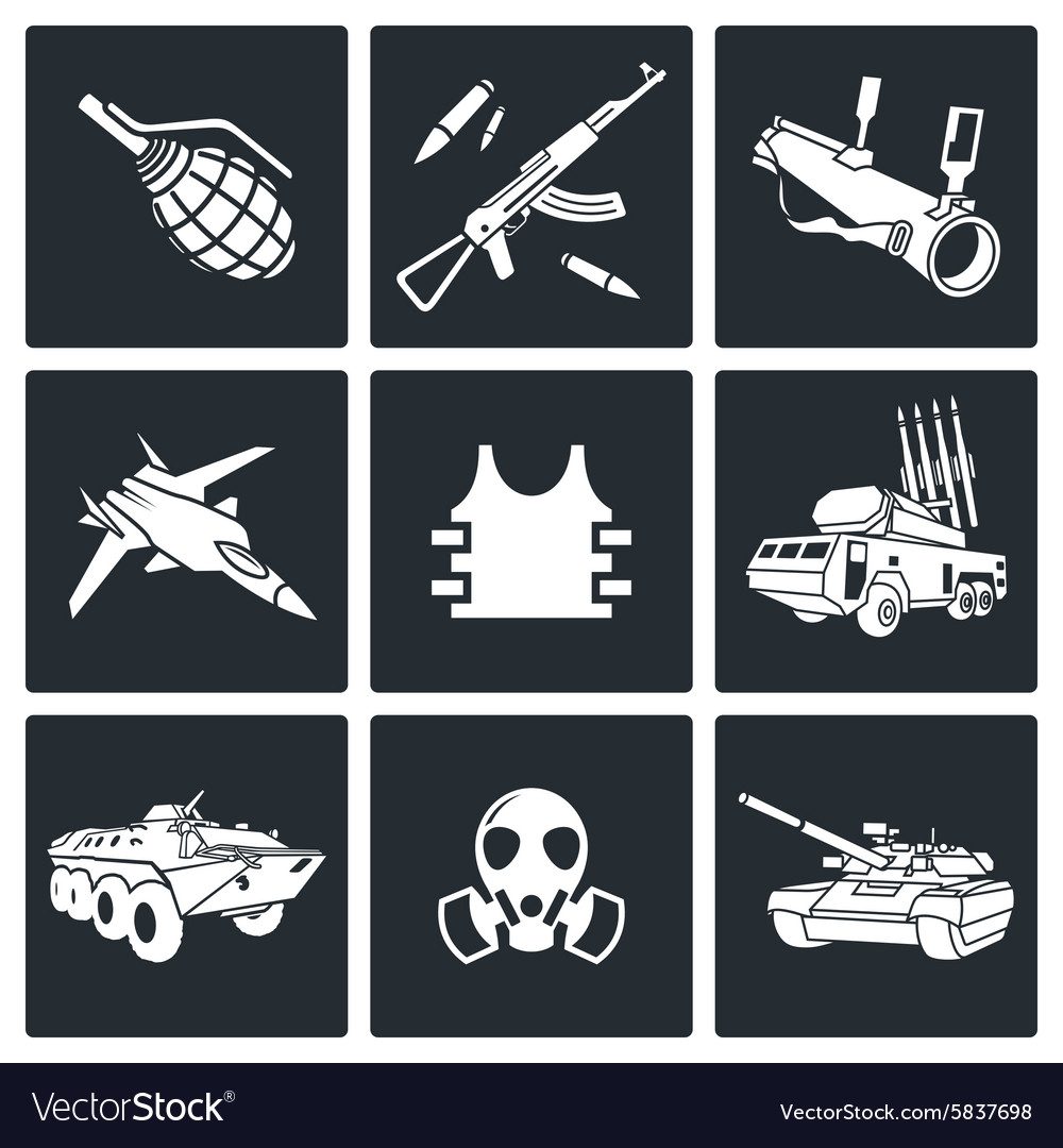 Weapons icon set