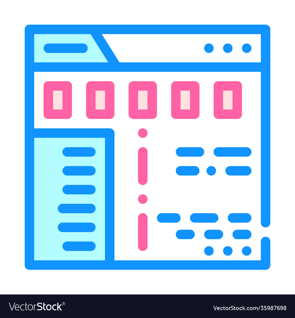 Web site faq color icon vector image Web site faq color icon