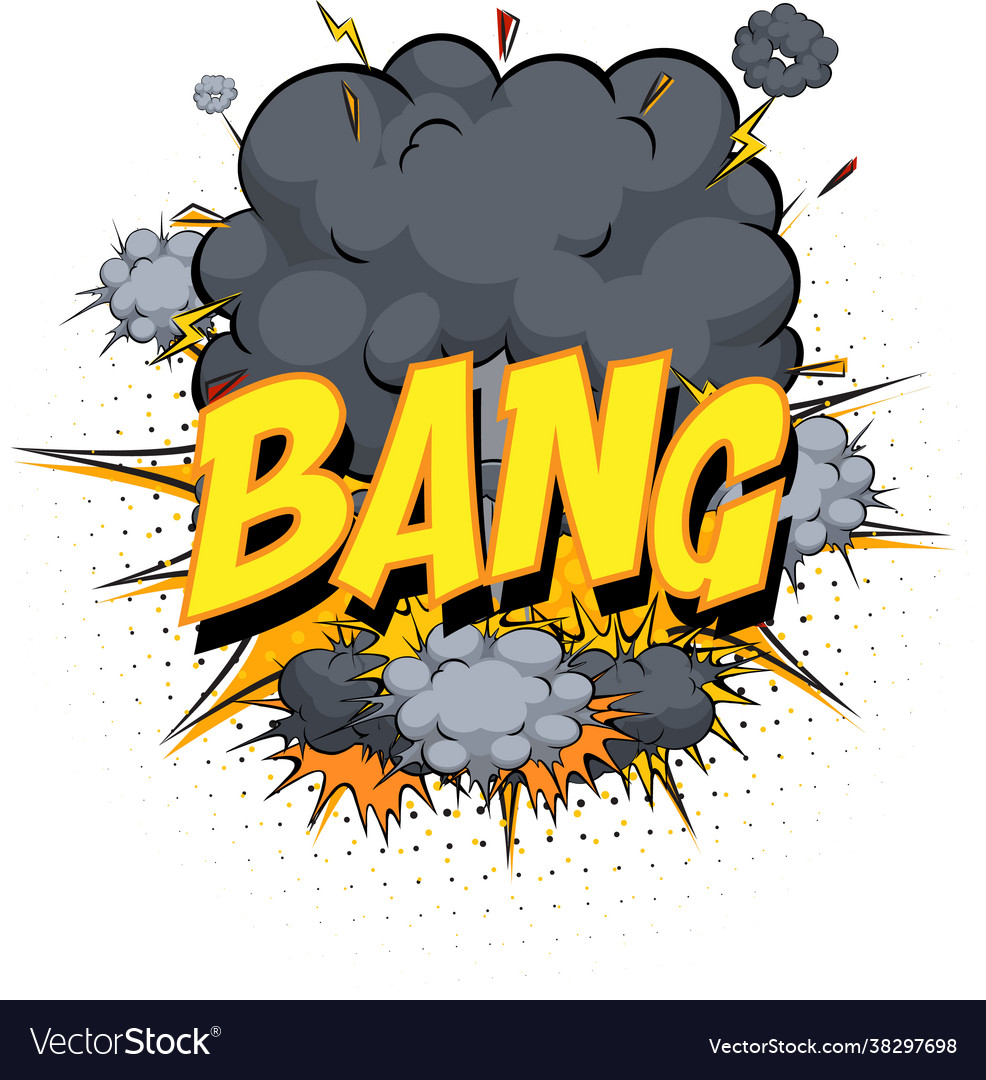 Word bang on comic cloud explosion background Vector Image