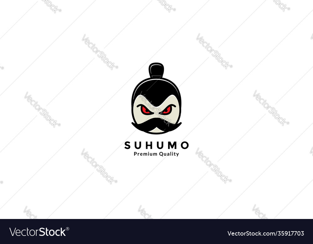 Angry Head sumo logo Symbol Grafik Design