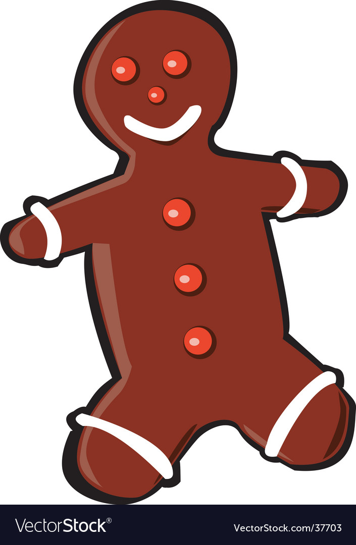 Gingerbread man Royalty Free Vector Image - VectorStock