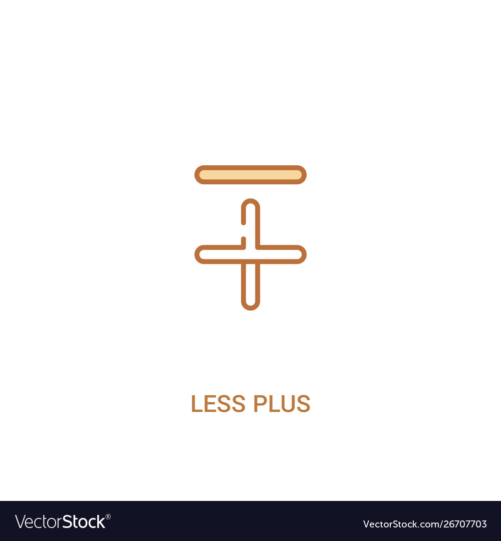 Less plus concept 2 colored icon simple line vector image Less plus concept 2 colored icon simple line