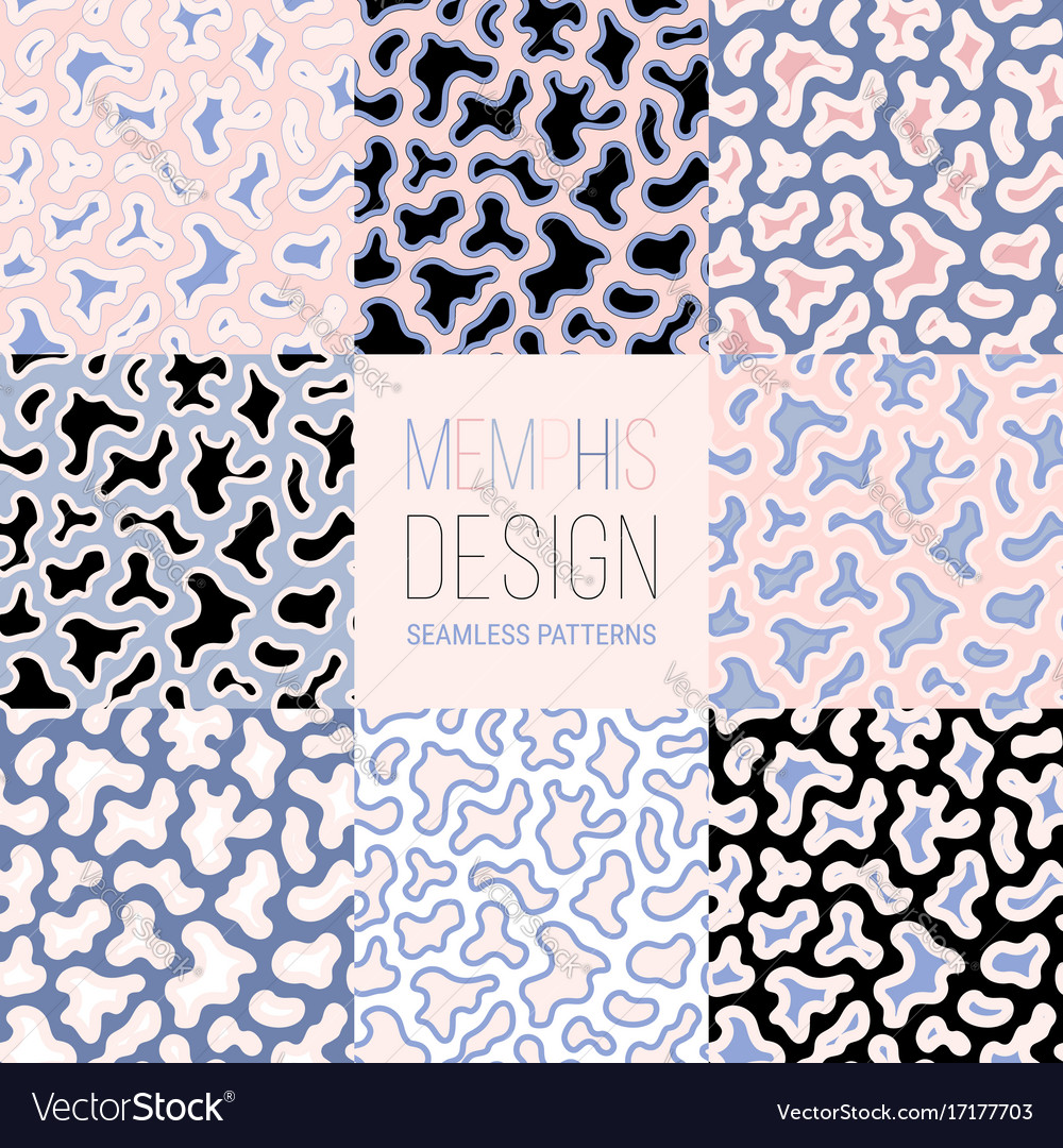 Memphis design patterns collection set of 8