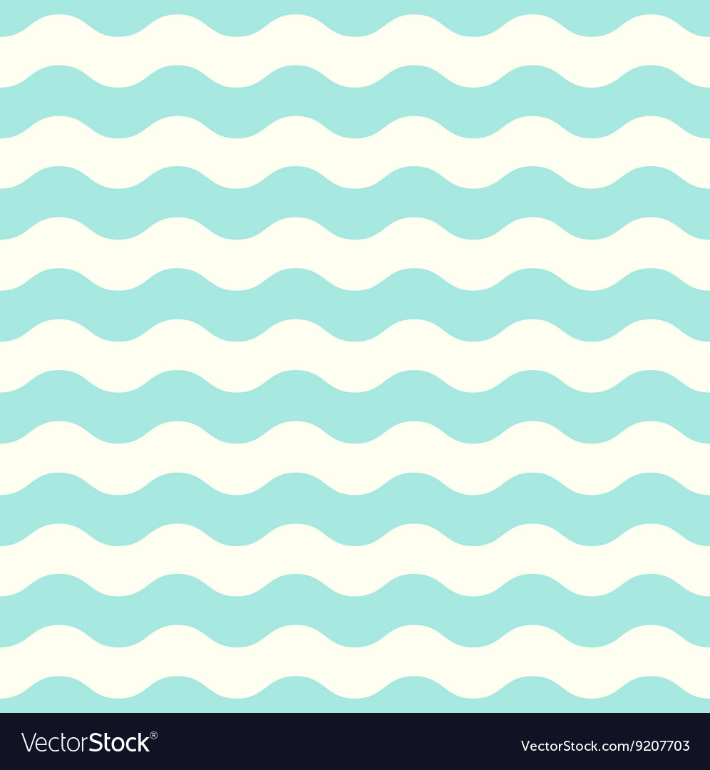 Mint Wave Pattern - Retro Style