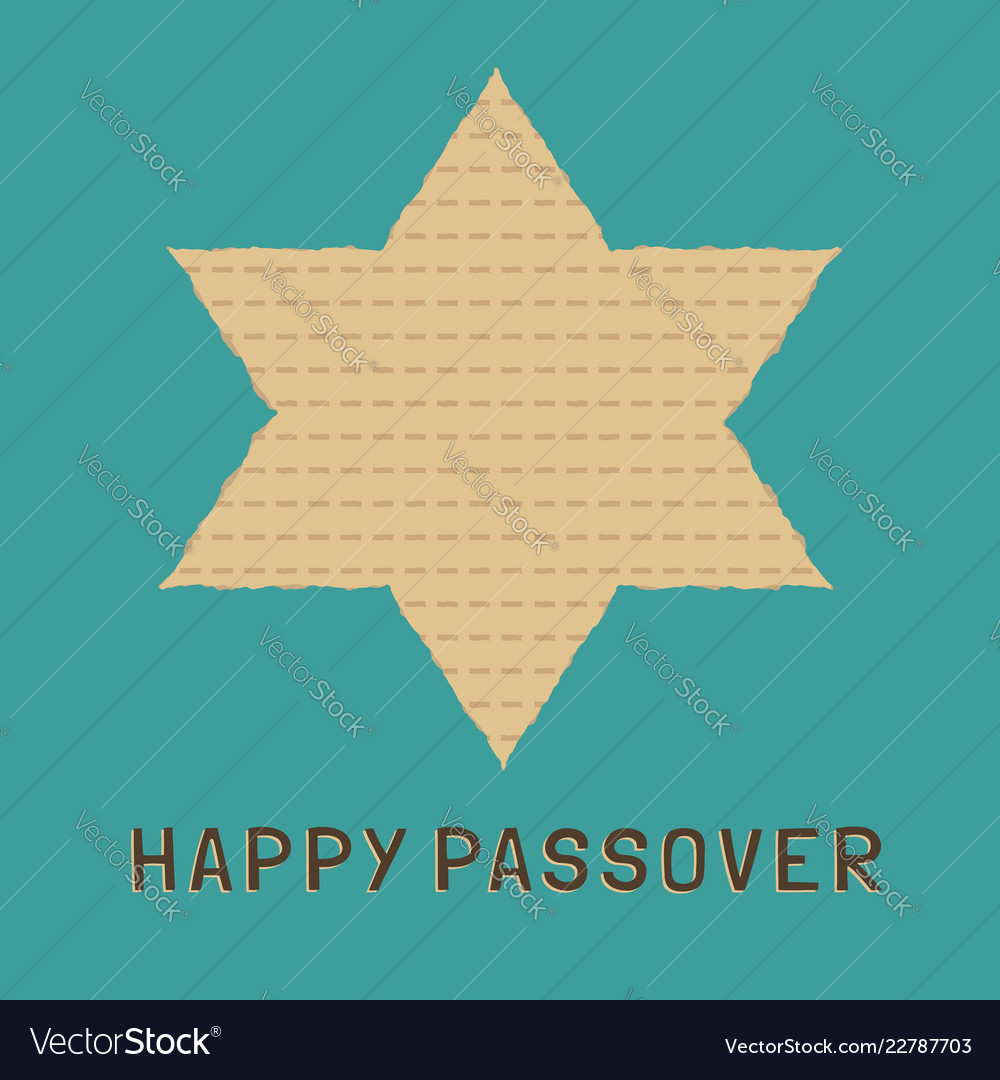 Passover holiday flat design icons of matzot