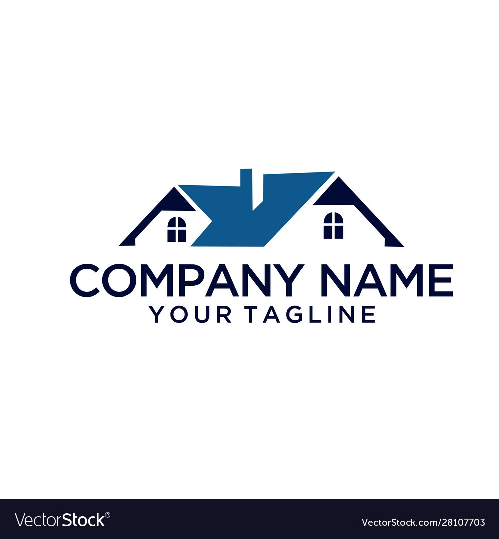 Real estate logo template Royalty Free Vector Image