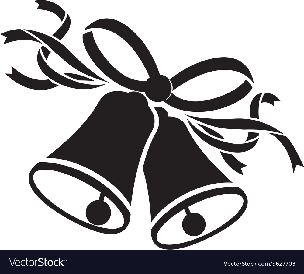 Download Wedding bells black Royalty Free Vector Image - VectorStock