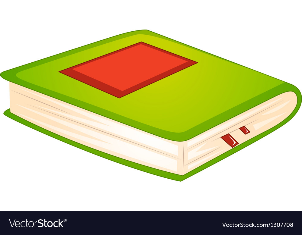 A green book Royalty Free Vector Image - VectorStock