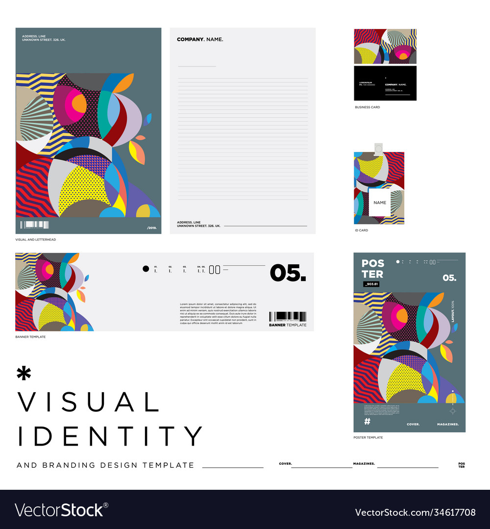 Abstract background visual identity brand template