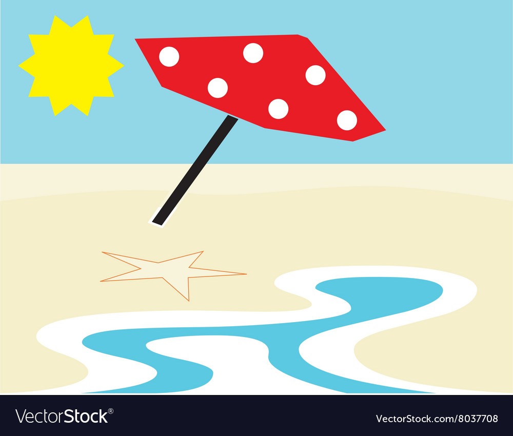 Beach Front Royalty Free Vector Image - VectorStock