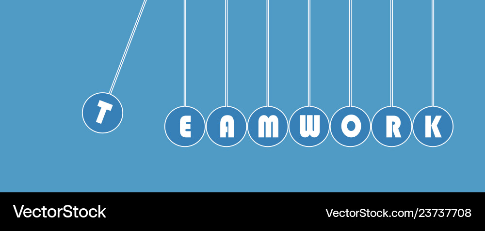 Business concept teamwork for the organization Vector Image