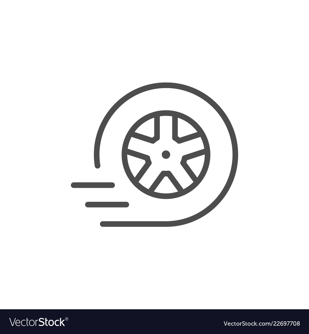 car-wheel-line-icon-royalty-free-vector-image-vectorstock