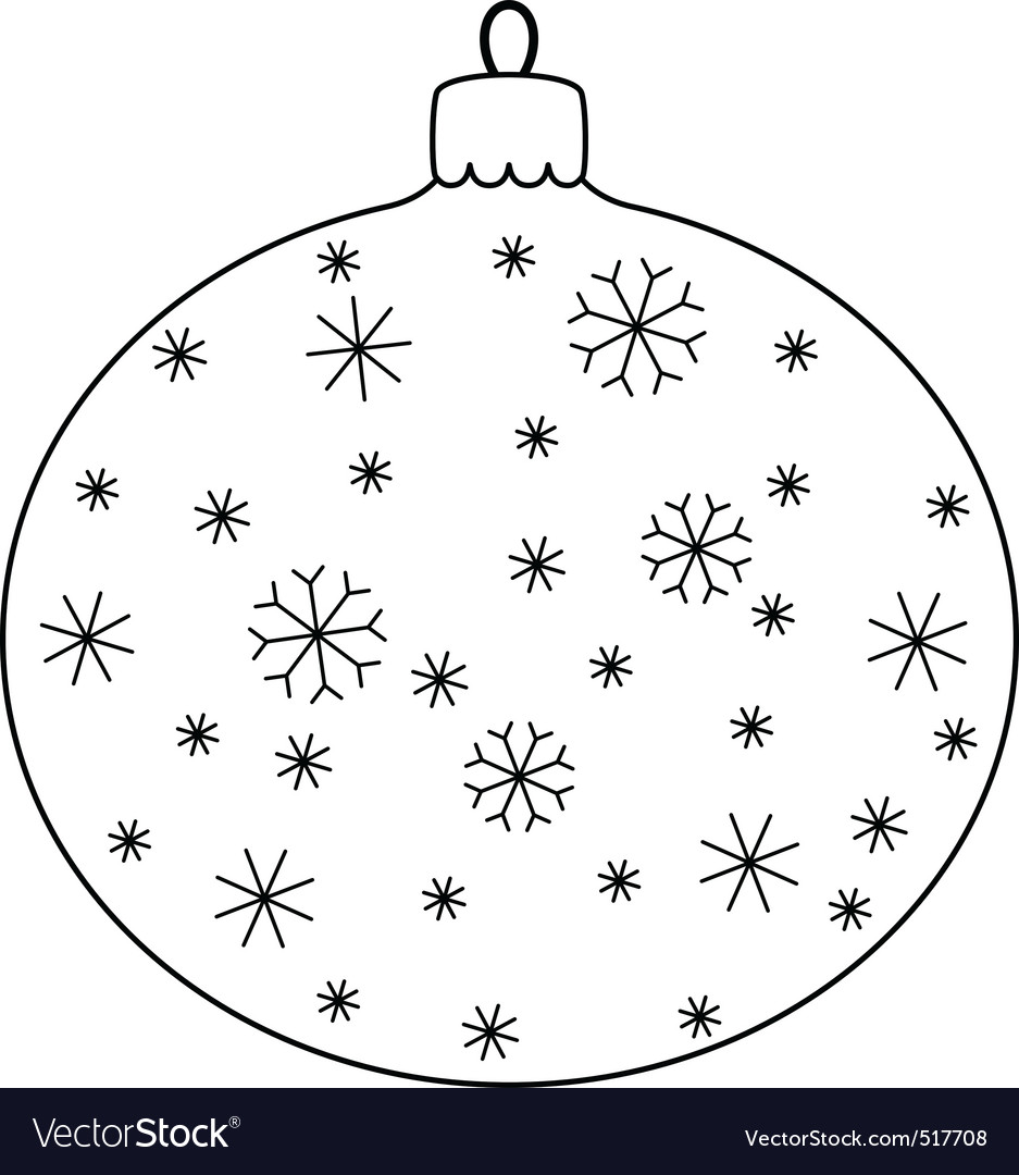 Christmas ball with snowflakes