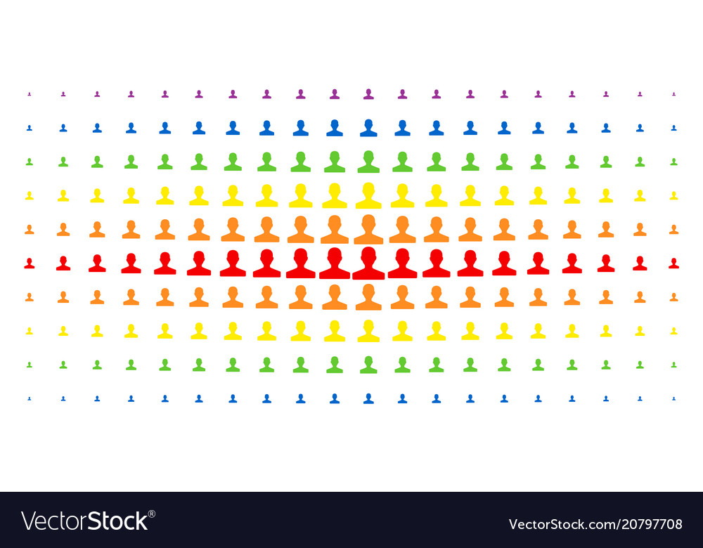 Customer spectrum halftone matrix vector image Customer spectrum halftone matrix