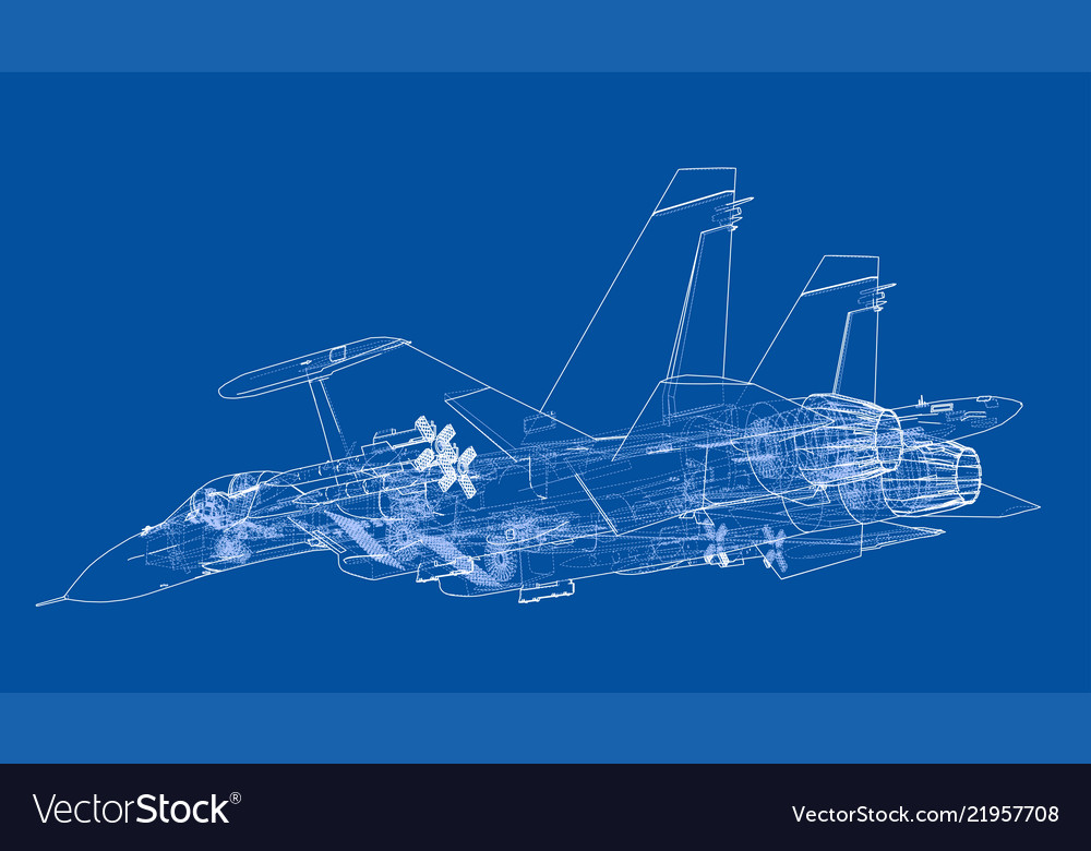 Fighter plane concept Royalty Free Vector Image