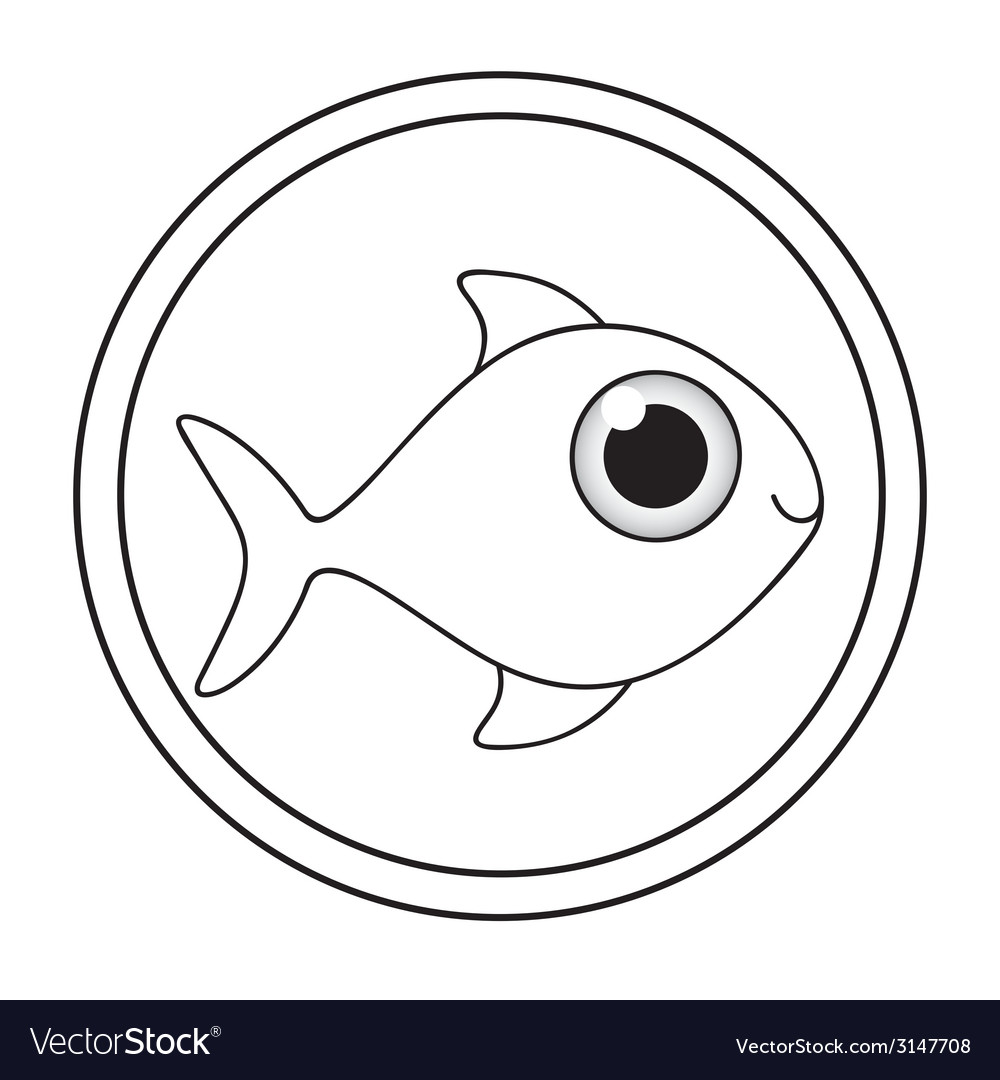 Fish design over white background