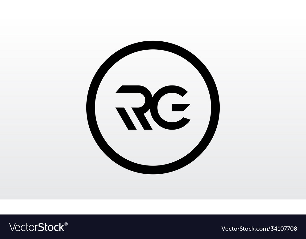 Initial Rg Letter Logo With Creative Modern Vector Image