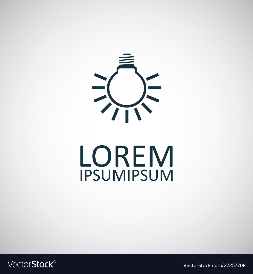 Light bulb icon for web and ui on white