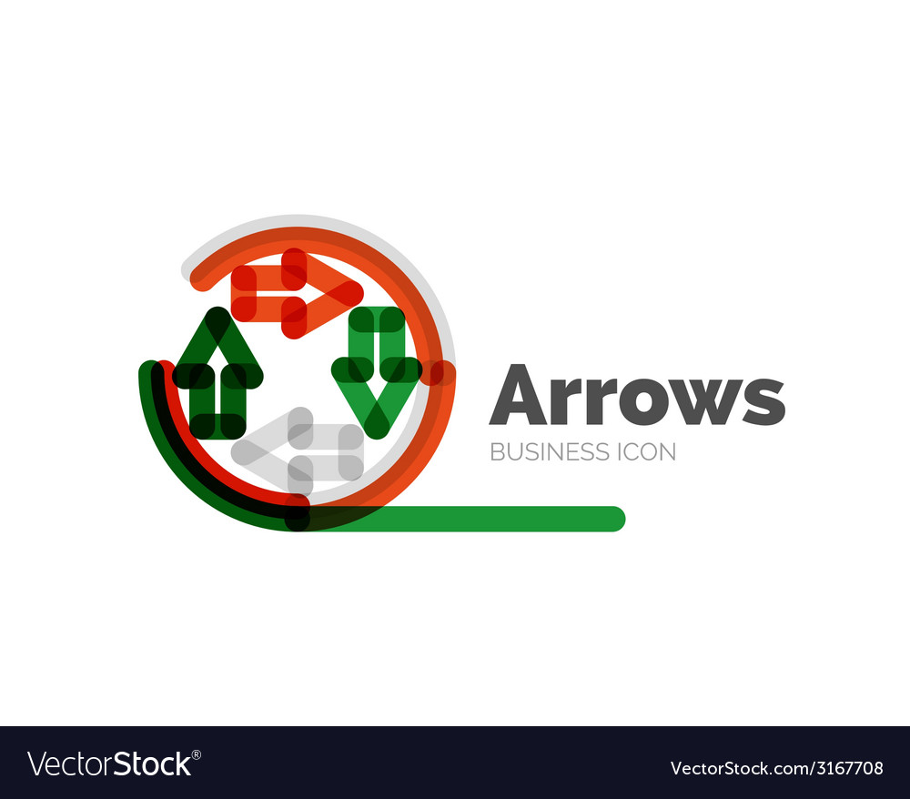 Line minimal design logo arrows