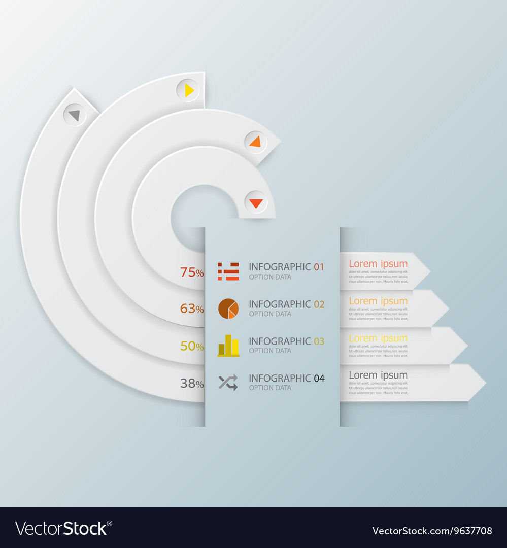 Modern curve circle infographic design template