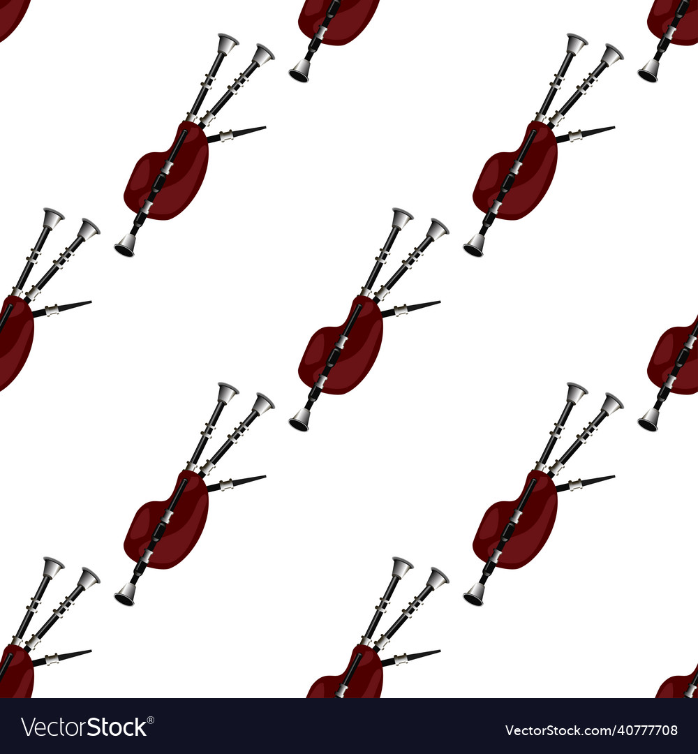 Musikinstrument Bagpipes auf weißem Hintergrund vector image Musikinstrument Bagpipes auf weißem Hintergrund