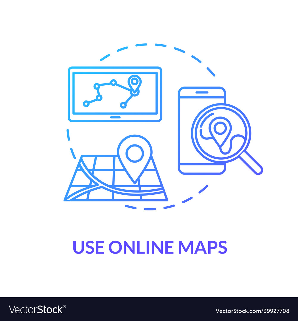 Online Map Navigation Icon
