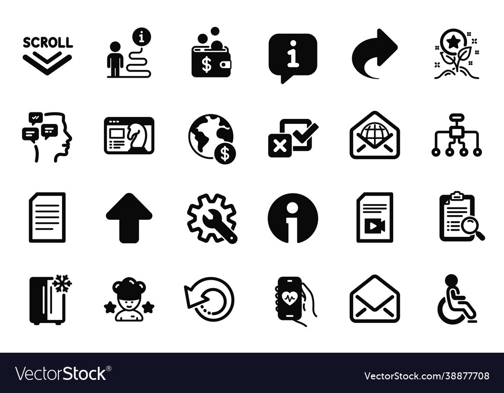 Set technology icons related to upload vector image Set technology icons related to upload