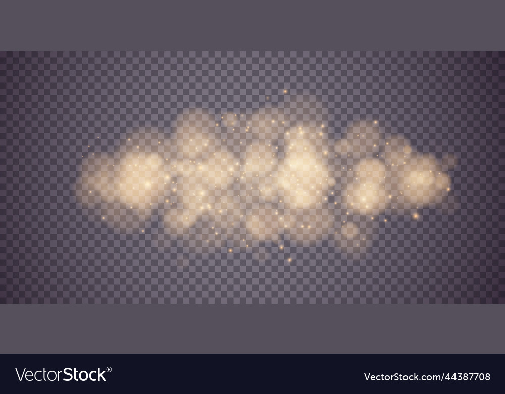Shining bokeh isolated on transparent background