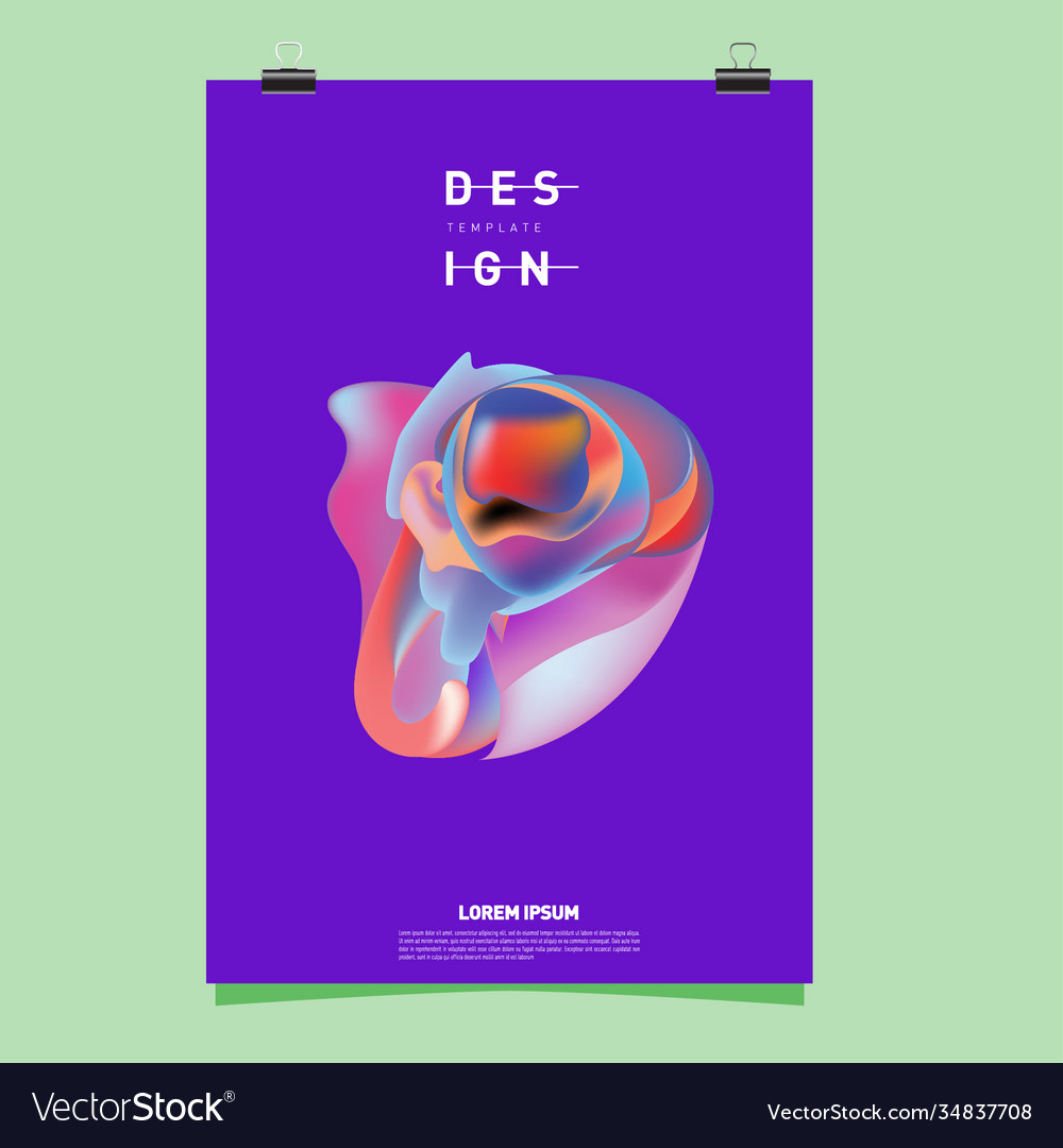 Simple abstract colorful fluid background
