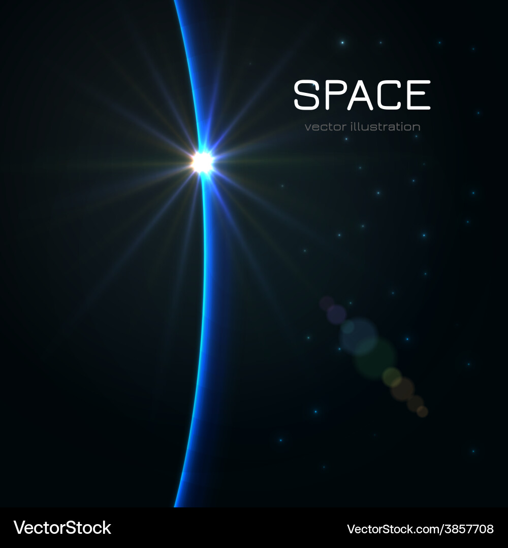 Space sunset Royalty Free Vector Image - VectorStock